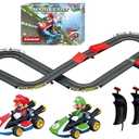 Carrera GO 63503 Official Licensed Mario Kart Battery Operated 1:43 Scale Slot Car Racing Toy Track Set with Jump Ramp Featuring Mario and Luigi for Kids Ages 5 Years and Up