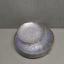 Rubtlamp 60Pcs Clear Plastic Plates,Clear Disposable Plates With Gold Rim,Heavy-duty Gold Plates,Hammered Party Plates Include 30Clear Dessert-Platos,30Dinner-Platos for Wedding, Party