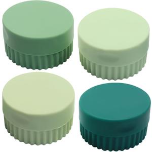 4pcs Travel Jars - 20ml Leakproof & Refillable Containers for Toiletries, Creams & Lotion (Green Set)