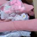 Windyun 6 Pack Kids Teepee Tent for Slumber Party Sleepover Tents for Girls Party with Air Mattress, Star Lights, Blankets Trays Sheets, Natural Cotton Toddler Play Teepee for Indoor Outdoor(Pink)