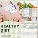 2pcs Diabetes Food List Chart & Meal Planner for Diabetics - Type 2 Diabetes Diet Plan Printable - Diabetes Information Chart w/Serving Size,Calories, Protein, Carbs, Glycemic Index (GI)