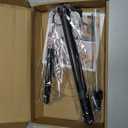 Paper Towel Holder with Spray Bottle, Countertop Paper Towels Dispenser Stand with Sprayer Inside Center, Stainless Steel Paper Towel Holder Stand with Base for Kitchen, Bars, Dining Tables - Black