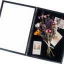 16x20 Shadow Boxes Display Cases with Shelves, Black Deep Shadow Box Frame for Keepsake Collectibles, Coins Military Medals Pins Wedding Flowers