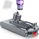 Bonacell 7000mAh V11 Battery Replacement for Dyson Button Click in Installation Style V11/Extra/Absolute/Animal/Torque Drive/Outsize/V15/SV15/SV22 25.2V Cordless Vacuum Battery