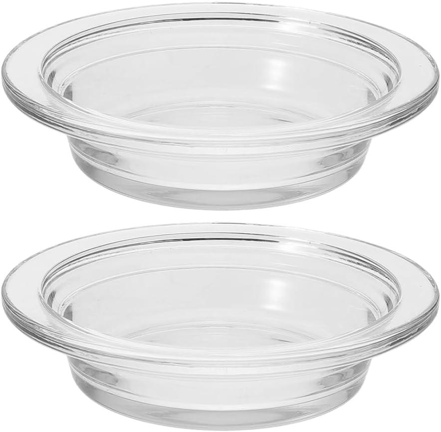 DOITOOL Glass Wax Melt Warmer Dish 4.52 Inch Replacement Plate for Aromatherapy Oil Melting Home Fragrance Warmer Accessory with Easy Clean Smooth Surface