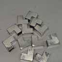 12 Pcs 1" Square Tube Fittings-2 Way Connector, L Square Tubing 90 Degree Corner Joint Fence Rail Clamp