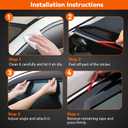 4pcs Smoke Tint Window Visors Compatible with 2016-2022 Honda Pilot, Set of 4 Front+Rear Sun Rain Guard Vent Outside Mount Tape On Style Acrylic