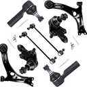 SCITOO 8pcs Front Suspension Kit Lower Control Arm Ball Joints Outer Tie Rod Ends Sway Bar Links Fit For 2003-2008 For Pontiac Vibe 2003-2008 For Toyota Matrix