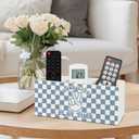 Blue Checkered Classroom Pen Pencil Holder Organizer for Desk Accessories, Trendy Preppy Long Live Play Time Wooden Box Sign Desk Decor for Kids Boys Room Bedroom Playroom Decoration