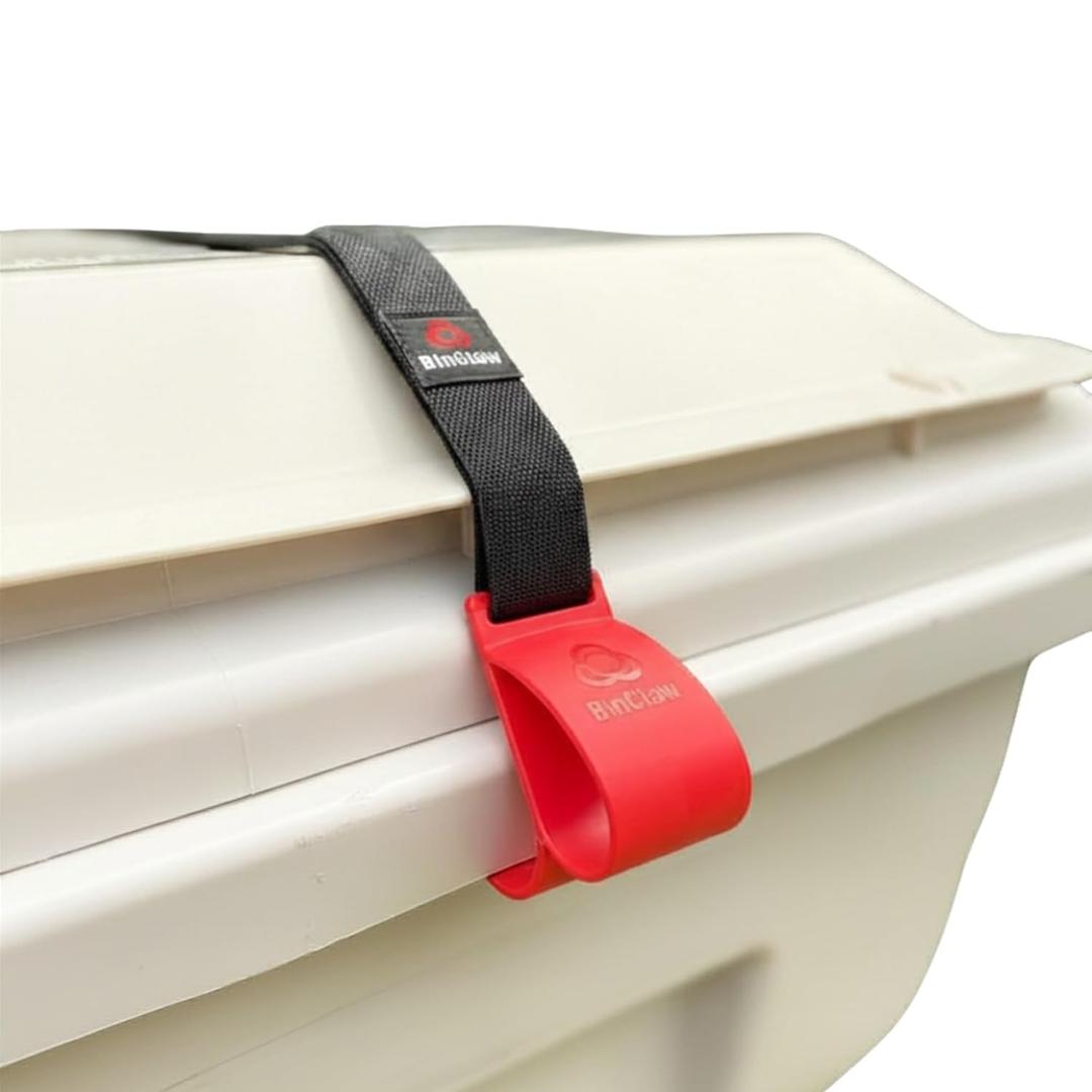 Can Lock Strap (Bin Not Included) The ONLY One with The Handle! Keep Hands Clean. No Drilling - No Tools. Can Lid Lock Security