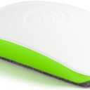 U Brands Magnetic Whiteboard Eraser, 4.5" x 2.25" x 1", Dry Erase Felt Eraser, White and Green, Lightweight Modern Design