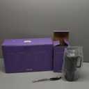 Temolulu 4 Pack 40 Oz Tumbler with Handle and Straw, Stainless Steel Double Wall Vacuum Insulated Cup, 40 OZ Travel Coffee Mug Bulk with Silicone Water Bottle Boot (Black)