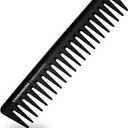 Charlemagne Carbon Hair Comb for Men - 19 cm, Coarse Teeth - Antistatic, Shatterproof Carbon Wide Tooth Comb for Curls & Texture Detangling - Developed by Barbers, Designed in Germany (19 Cm Wide Tooth Comb)