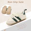 BACSAC Baby Shoes for Boys Girls Non Slip Low Top Infant Walking Shoes Breathable Comfort Toddler Walker Shoes Pull On Newborn Baby Sneakers 3 6 9 12 Months (Apricot Green)