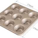 Carbon Steel Nonstick Bakeware Muffin Pan (9-Cup)