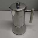 LAOION Stovetop Espresso Maker, 6Cup 10 oz Moka Pot, Stainless Steel Cuban and Italian Coffee Maker for Cafetera Cubana, Greca De Cafe Induction Stovetop Compatible, Coffee Gift for Home Travel