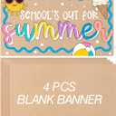 Tatuo 4 Pcs 36" x 60" Large Blank Brown Paper Banners for Teacher Appreciation Poster Crafts Decoration 120gsm Thick Kraft Paper Banner for Summer Camp Activities Wedding Baby Shower Party Decor