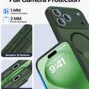 Faiono Magnetic for iPhone 17 Pro Case [Full Camera Protection][Military-Grade Protection][Compatible with MagSafe] Shockproof Protective Slim Phone Case for iPhone 17 Pro, Forest Green