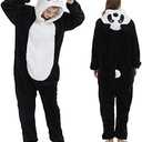 III HHONS Onesie Adult Costume Animal Pajamas Halloween Cosplay Sleepwear for Women/Men.L