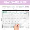 Ospelelf Desk Calendar 2025-2026, Magnetic Fridge Wall Calendar, 18 Month Monthly Large 17" X 12" Calendar Planner with Plastic Cover, July 2025 to December 2026 Floral