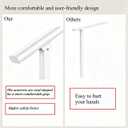 Metty Metal Hand Rails for Outdoor Steps,2 Step White Stair Railing Kit