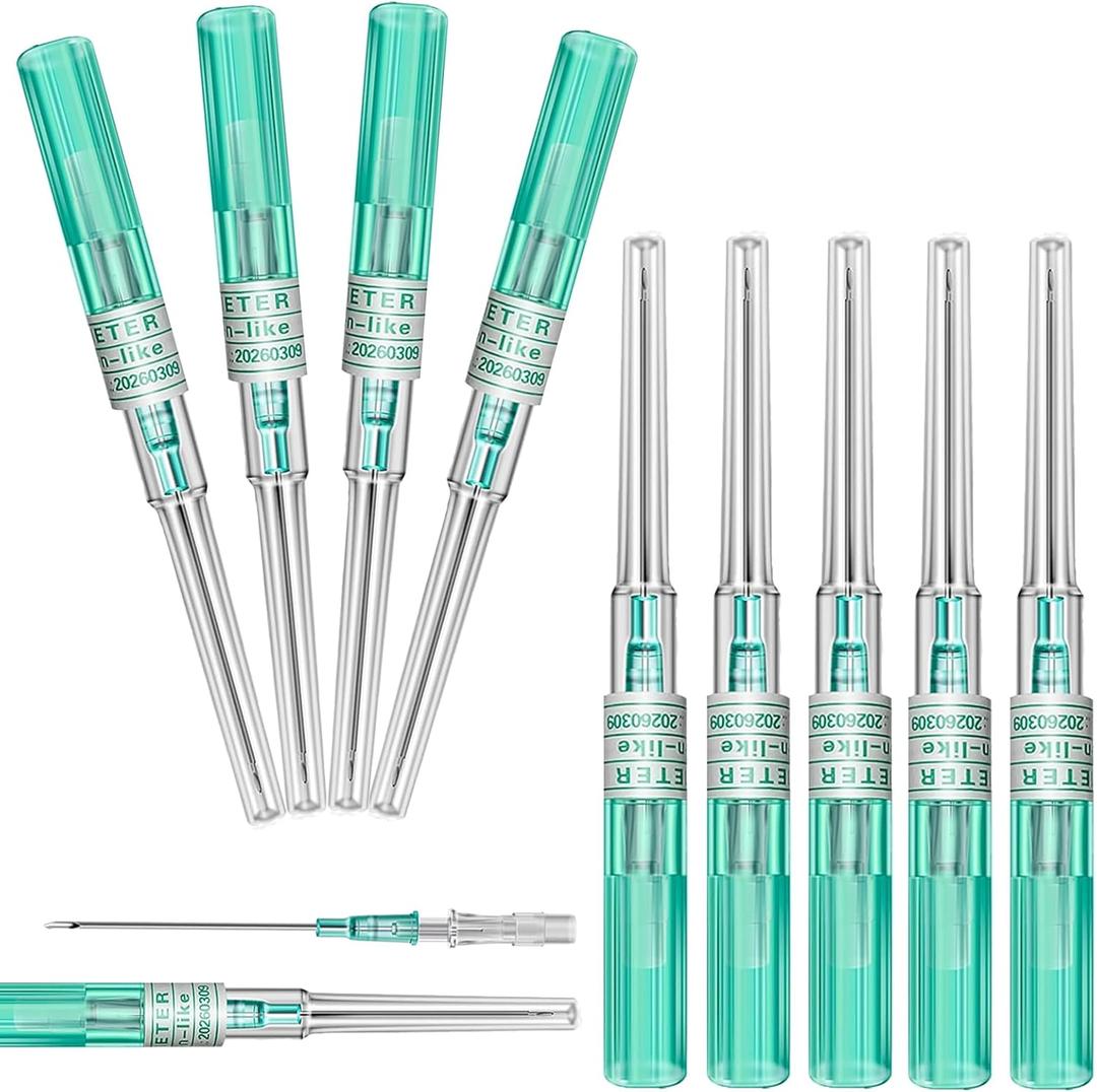 Catheter Piercing Needles - YONGDA 10Pcs 18G Catheter Needles Cateter Para Catheter Hollow Needles for Ear Nose Belly Cartilage Piercing Needles