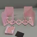 Adjustable Book Ends for Heavy Books, Cute Metal Heavy Duty Bookends for Shelves, Book Organizer for Kids Desk (Pink)