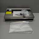 Bonsenkitchen Vacuum Sealer Machine, Stainless Steel Food Sealer Vacuum Sealers with 100 Bags & 1 Roll Bag, 5 Food Vacuum Modes, Built-in Cutter & Bag Storage, Silver-Black