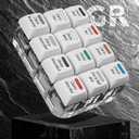 Cherry MX Switch Tester 12-Key Mechanical Keyboard Sampler Switch Testing Tool with Keycap Puller and 24 O Rings, 40A-L & 40A-R (Printed PBT Keycap)