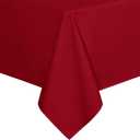 sancua Rectangle Tablecloth - 60 x 102 Inch - Stain and Wrinkle Resistant Washable Polyester Table Cloth, Decorative Fabric Table Cover for Dining Tables, Buffet Parties and Camping, Red