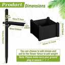Colingmill 55 Inch/4.58 ft H Wooden Mailbox Post with Planter Box for Outside Decorative Post Flower Box(Not Included Mailbox)(Black)