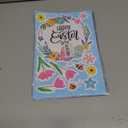 4 x Easter Window Clings Happy Easter Bunny Rabbit Egg Window Stickers Double-Side Glass Decals for Home Office School Shop Display Party Decorations, 9 Sheet