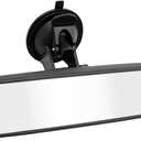 Rear View Mirror,LECAMEBOR Universal Thickened Anti-glare HD Car Interior Rear View Mirror-(With Adjustable Suction Cup) (White)