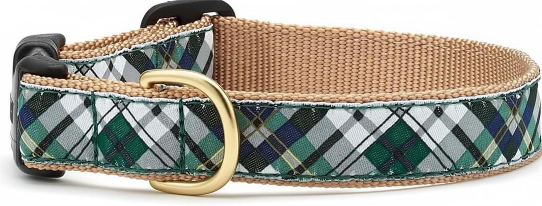 Up Country Gordon Plaid Pattern Dog Collar, Small (9 to 15 Inches) 1 Inch Wide Width
