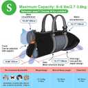 Cinf Cat Nail Clipping Cleaning Grooming Restraint Bag Free Muzzle No Scratching Biting for Bathing Nail Trimming Injecting Examining(Black,S)