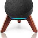 Real Wood Stand for Echo Dot (5th Gen)(4th Gen),Tripod Accessories Protect Speaker for Better Sound,Secure Stable Wooden Mount Holder for Echo Dots (Newest Model) 2024,(Walnut)