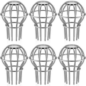 6 Pack Gutter Guard 2 Inch, 304 Stainless Steel Filter Strainer Fits 1.7" to 2.4" Downspout Filter Protector for Blockage Leaves, Seeds, Twigs and Debris
