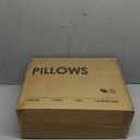 puredown Goose Feathers and Down Pillow for Sleeping Gusseted Bed Hotel Collection Pillows, Standard, Set of 2 (Standard (Pack of 2), Gusseted Style 1)