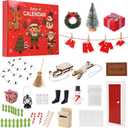 Advent Calendar 2025 Christmas Kit Activities Accessories Gifts Calendar Christmas Mini Toys for Doll Decor Than 24 Days (B)