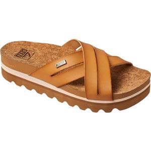 REEF Cushion Bloom Hi Women's Platform Fashion Sandal, Vegan Leather X Strap, Arch Support and Heel Cupping 8