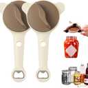 2PCS 2026 New 4-in-1 Jar Opener, Multi-Functional Jar & Bottle Opener for Seniors & Arthritis Sufferers, Adjustable Lid Gripper with Non-Slip Teeth for Kitchen Jars (1-3.5), Cans, Wine Bottles