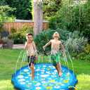 Splash pad for Kids, Arfbear 67" Kiddie Pool Splash Pads for Toddlers 3-16 Summer Outdoor Water Spray Play Mat Wading Pool Inflatable Baby Kids Water Toys