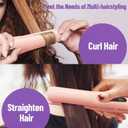 SUNMAY Cordless Hair Straightener, Titanium Portable Straightener for Travel, Dual Voltage Cordless Flat Iron Hair Straightener 2 in 1 with Comb & Clip for Women, Heat-up in Seconds, USB-C Fast Charge, Pink