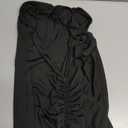 Women's Sexy One Shoulder Backless Maxi Dress Elegant Ruched O Ring Sleeveless Evening Dress Long Gown Cocktail Dress (Black), Small