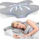 Cervical Neck Pillow for Pain Relief, Ergonomic Contour Memory Foam Pillow with Breathable Pillowcase, Neck Support Pillow for Side, Back, Stomach Sleepers