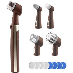 Horsepower Pocket Pony, AS SEEN ON TV, Waterproof, Cordless, Pocket-Sized, Oscillating Power Scrubber, Deep Clean, Tight Spaces, Rechargeable, Grout Lines, Corners & Detailing, 5 Brush Heads & LED