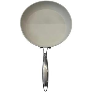 UCC LIFE Nonstick Frying Pan Skillet, wok pan, Stainless Steel Handle, PFOA Free Compatible with All kitchen Stovetops (12 Inch White)
