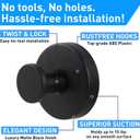 4 Pack Suction Cup Hooks for Shower, Exquisite Metal Shell & No Drill Towel Hooks for Bathroom Wall, Kitchen, Glass, Mirror, Tile to Hang Towels, Robes, Loofah - Matte Black