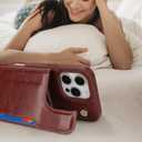 iCoverCase Compatible with iPhone 16 Pro Wallet Phone Case with Card Holder for Women Men, [RFID Blocking] Card Slots PU Leather Protective Wallet Case 6.3 Inch (Dark Brown)