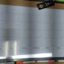 Dry Erase Calendar for Wall, 18x24 Inches Calendar Whiteboard for Wall, Magnetic Monthly White Board Corkboard with Wood Framed, Hanging Dry Erase Board for Kitchen Home Office School Planner (Black)